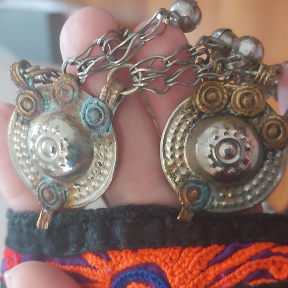 Vintage Kuchi tribal choker necklace Coin Belly Dancing - Picture 6 of 6